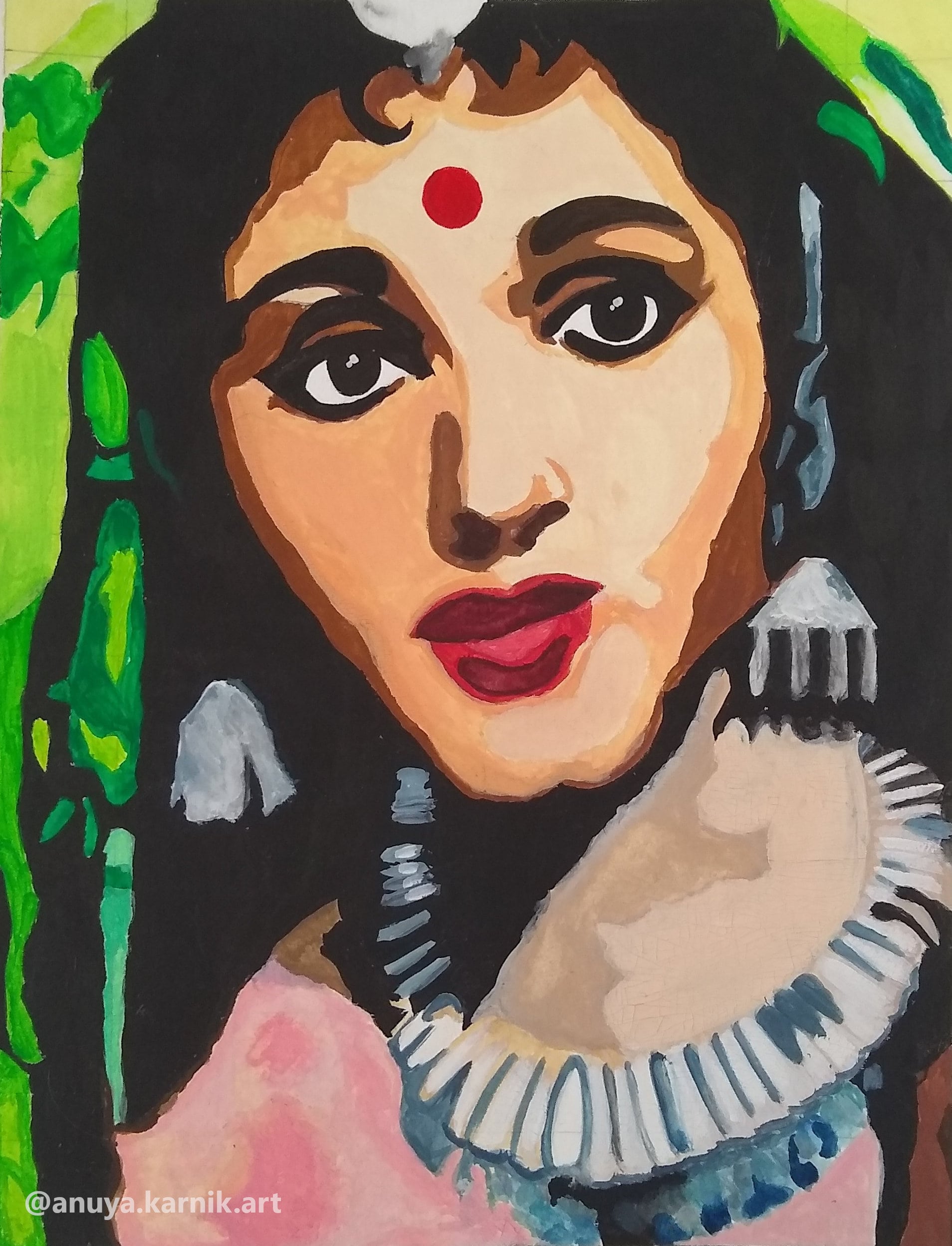 Painting of Actress Vyajayanthimala